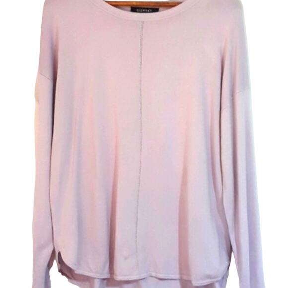 Womens Sz L Purple Lavender Fairy Soft Viscose Blend Long Sleeve Top Ellen Tracy - Picture 1 of 12